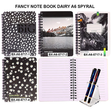 Ravrai Craft - Mumbai Branch NOTE BOOK DAIRY A6 SPIRAL Fancy Notebook Spiral Dairy A6