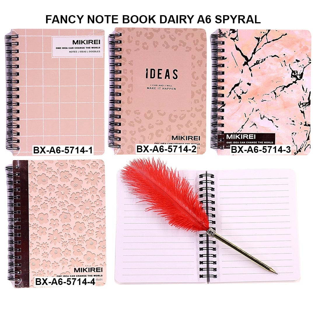 Ravrai Craft - Mumbai Branch NOTE BOOK DAIRY A6 SPIRAL Fancy Notebook Spiral Dairy A6