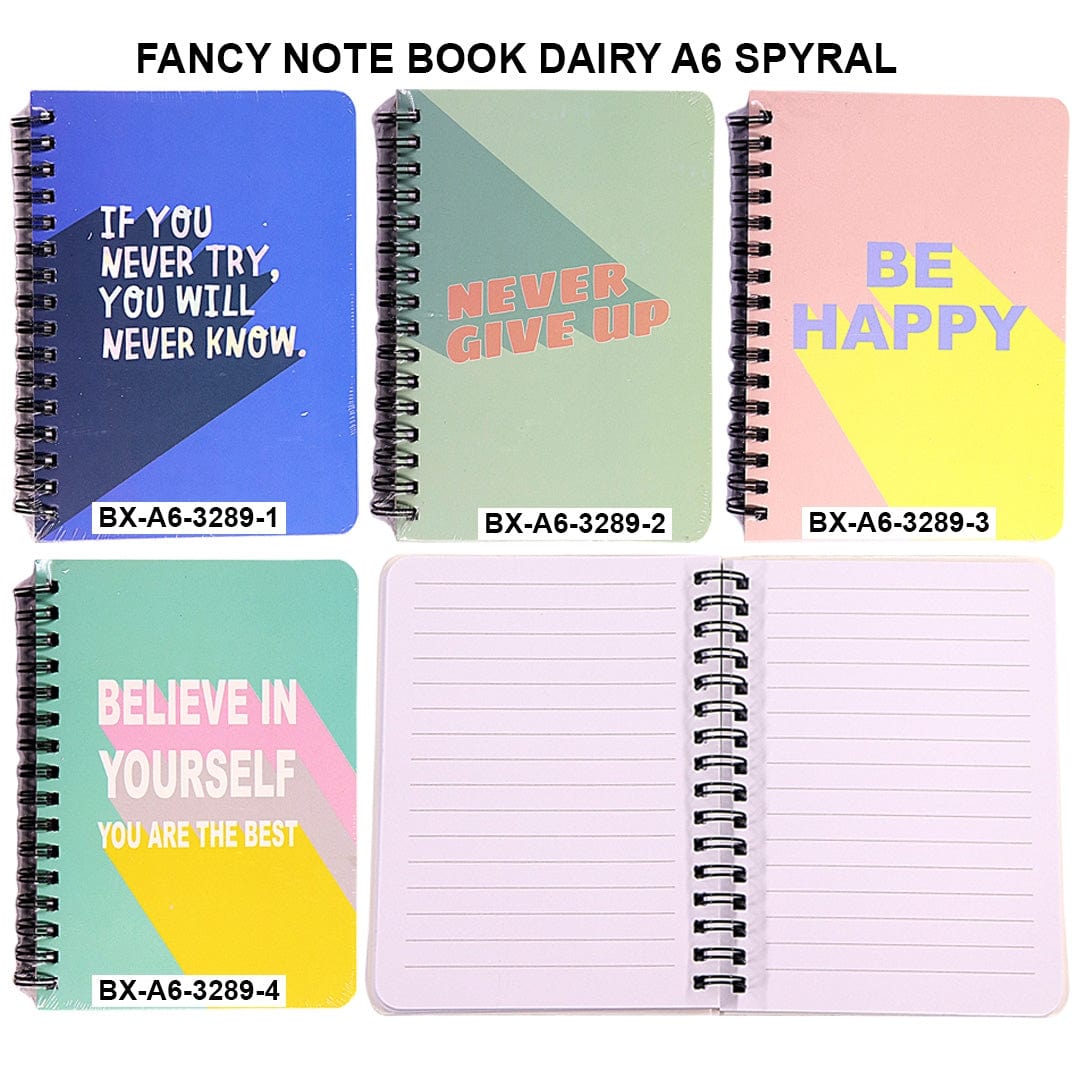 Ravrai Craft - Mumbai Branch NOTE BOOK DAIRY A6 SPIRAL Fancy Notebook Spiral Dairy A6