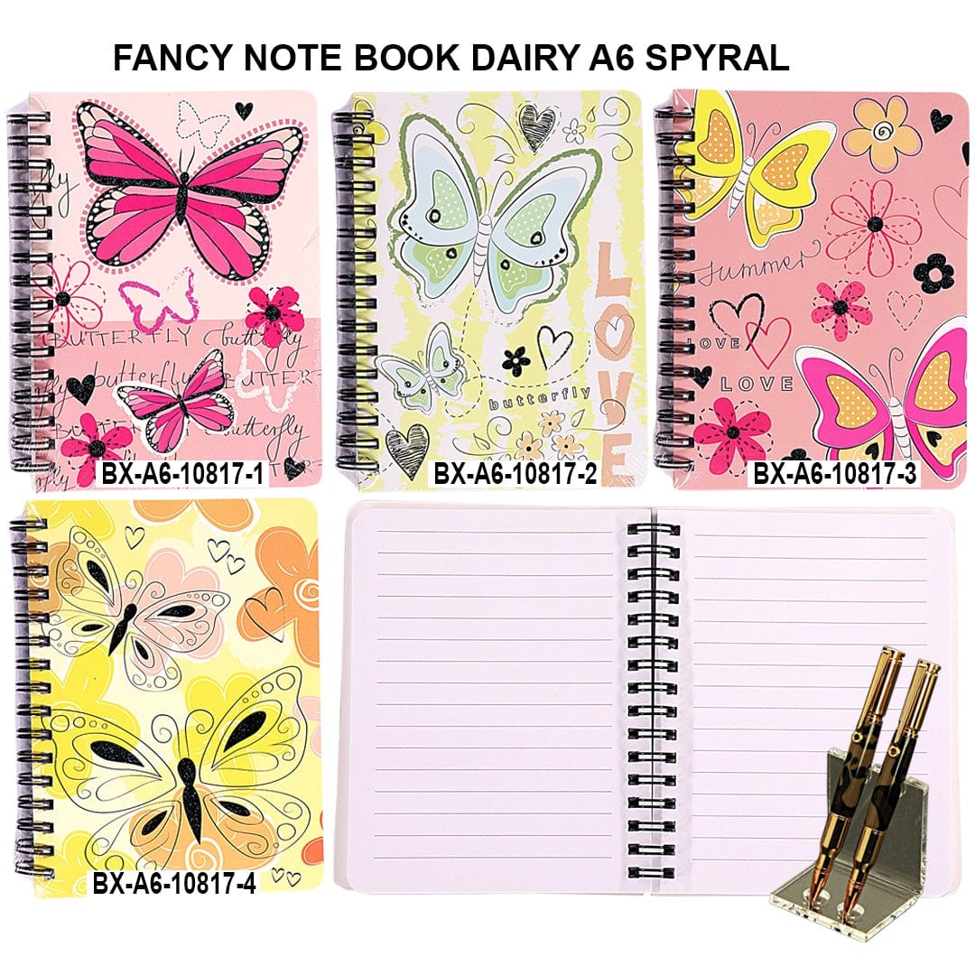 Ravrai Craft - Mumbai Branch NOTE BOOK DAIRY A6 SPIRAL Fancy Notebook Spiral Dairy A6