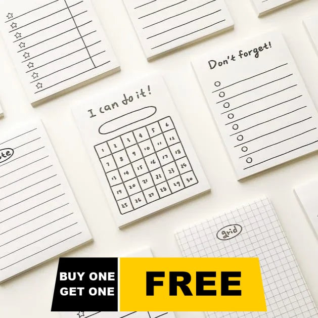 (Buy 1 Get 1 Free) Transparent 3X4 Sticky Notes for Planning Activities | Pack of 1 contains 50 sheets