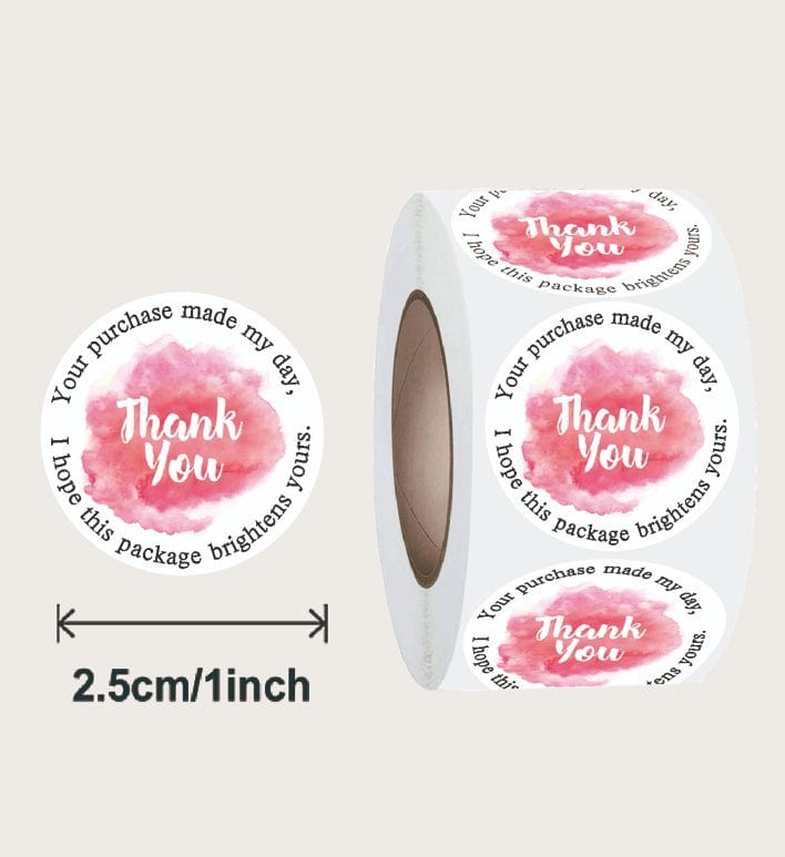 (JUMBO ROLL) Motivational Stickers (500 Labels) 1inch | Thank you rolls stickers