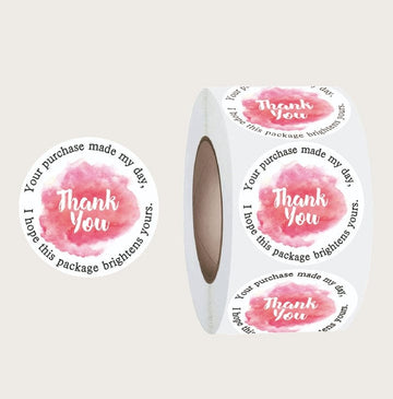 (JUMBO ROLL) Motivational Stickers (500 Labels) 1inch | Thank you rolls stickers