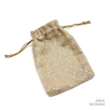 Jutee Bag Printed 8X12" 10Pcs