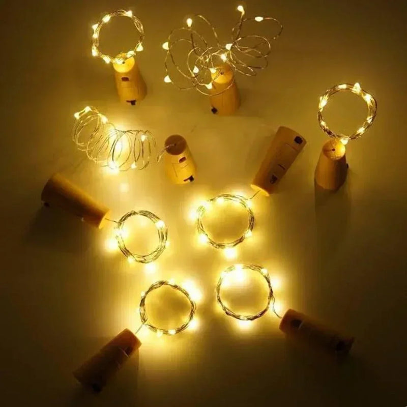Kailash Electronics Decoration Supplies Cork Light battery powered- Pack of 1x 3 meters (Free batteries included) (fairy light) also known as bottle light