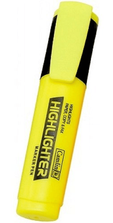 Camlin Kokuyo Highlighter Pen - Yellow, Contain 1 Unit