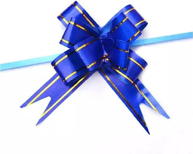 Kashvi Traders (MUMBAI) BLUE Create Beautiful Gift Flowers with our Ribbon Pack of 10 - 19cm x 1cm