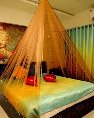 Tent decoration net Orange Bedroom decor net (Big size)