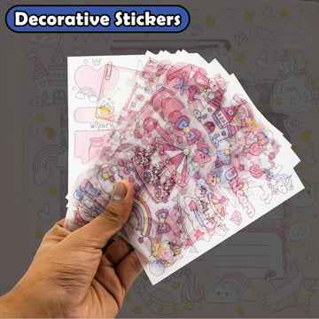 Stationery Stickers Exquisite Art Decal Clear Print High Viscosity Creative  DIY Decoration Japanese Paper Tape Hand Account Scrapbook Note Cartoon
