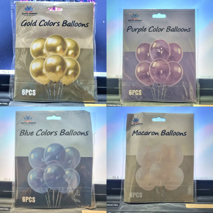 6 Piece Macron Pastel balloon set for celebration I Premium Quality