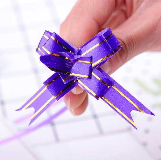 Kashvi Traders (MUMBAI) PURPLE Create Beautiful Gift Flowers with our Ribbon Pack of 10 - 19cm x 1cm