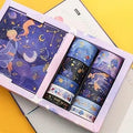 Kashvi Traders (MUMBAI) Washi Tape Van Gogh Edition Space Theme Decorative Washi Tape - Pack of 10 Washi Tape and Stickers