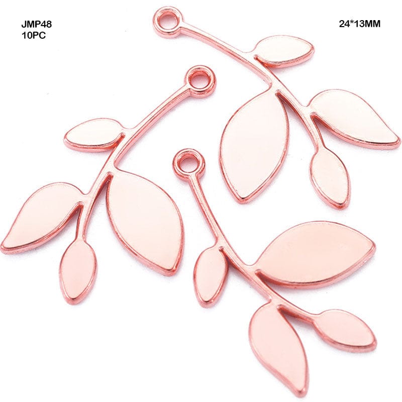 MG Traders Pendant Jmp48 Leaf Pendants Rose Gold 24*13Mm 10Pc