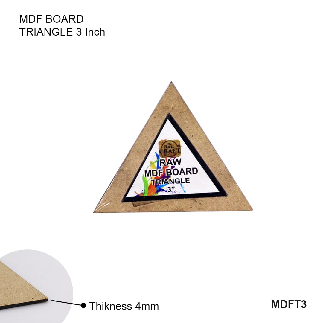 Ravrai Craft - Mumbai Branch MDF & wooden Crafts MDF Board | Triangle | 3 inch