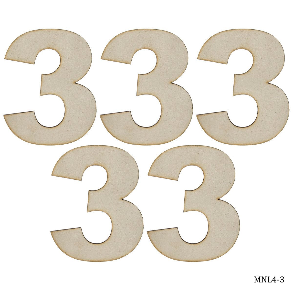 jags-mumbai MDF MDF Number Letter 4Inch No 3 MNL4-3