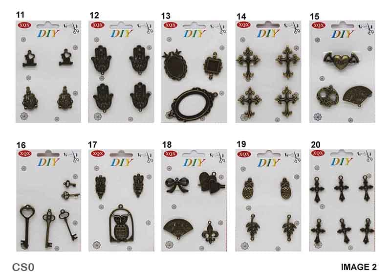 MG Traders Pack Jewellery Metal Charms Small (Cs0)  (Contain 1 Unit)