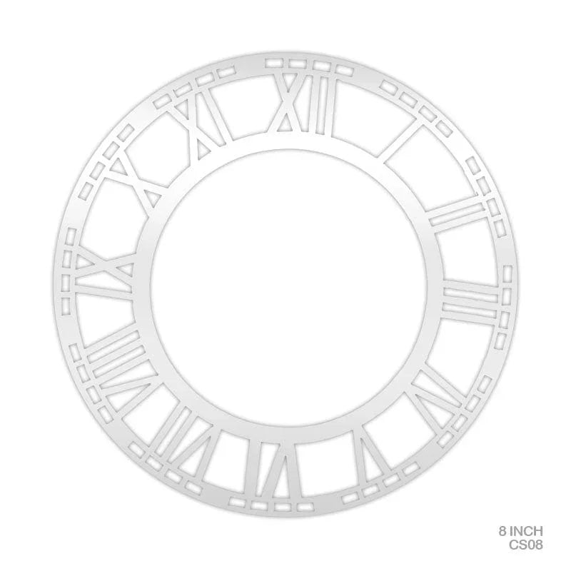 Clock Acrylic Silver 08 Roman (Cs08)