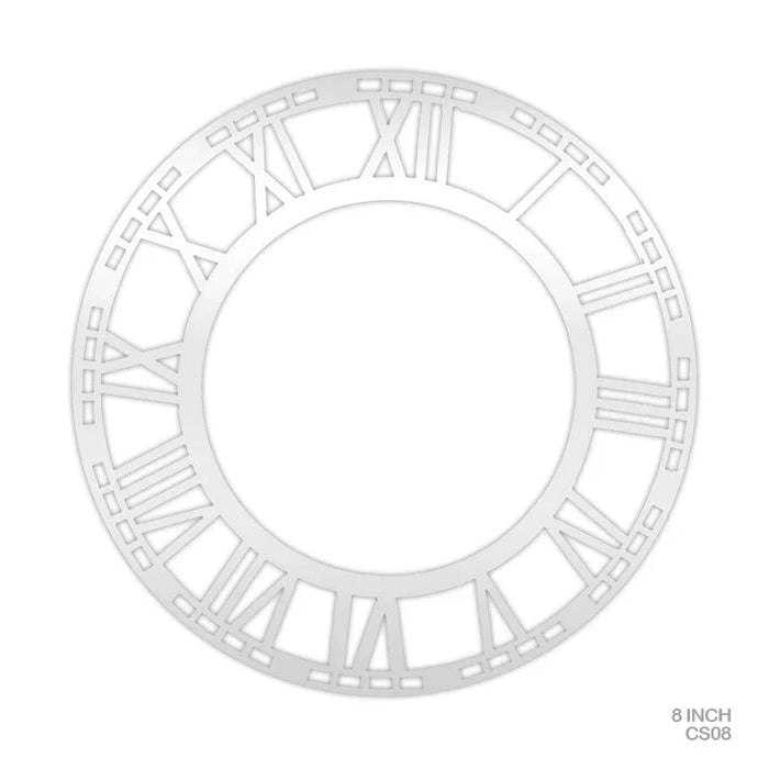 Clock Acrylic Silver 08 Roman (Cs08)