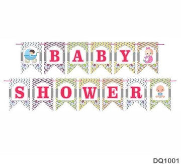 Dq1001 Baby Shower Doted Theme Banner
