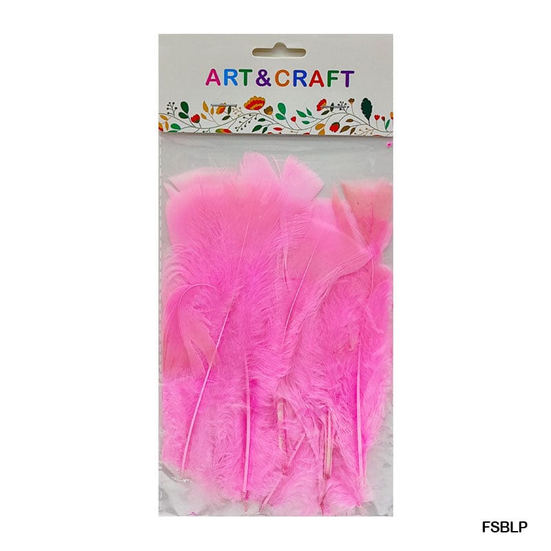 MG Traders Feather Feather Soft Big L Pink (Fsblp) (10Pcs)