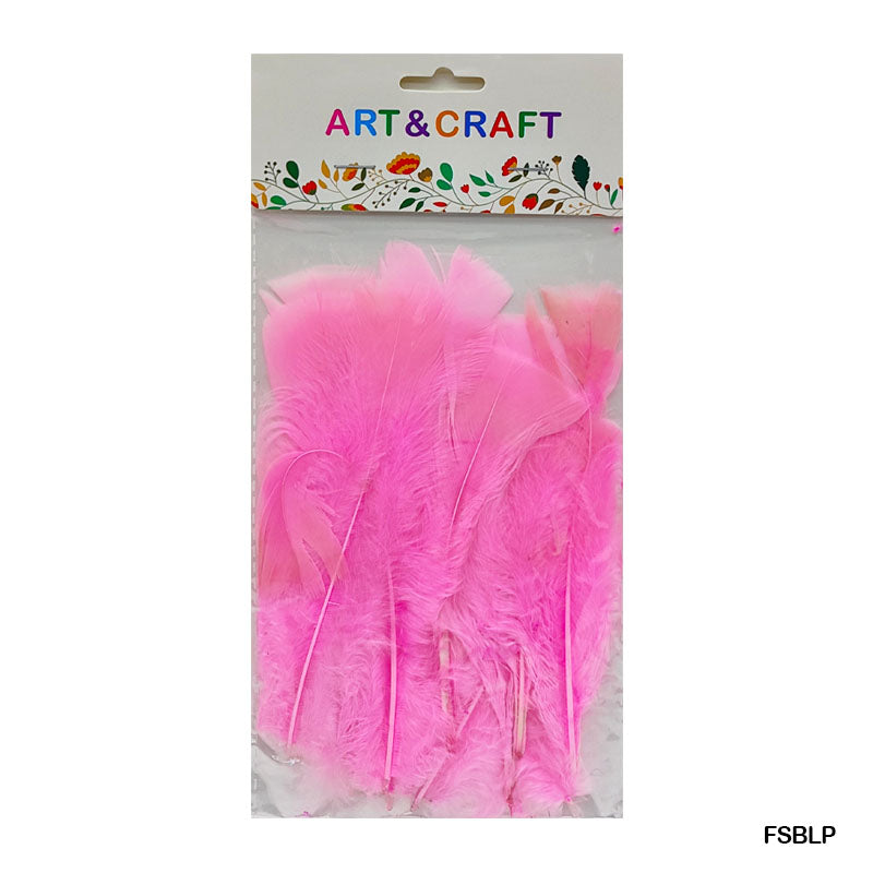 MG Traders 1 Feather Feather Soft Big L Pink (Fsblp) (10Pcs)