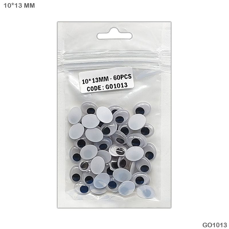 MG Traders Googly Eye Googly Eye Sp Oval 10X13 (60Pc) (Go1013)