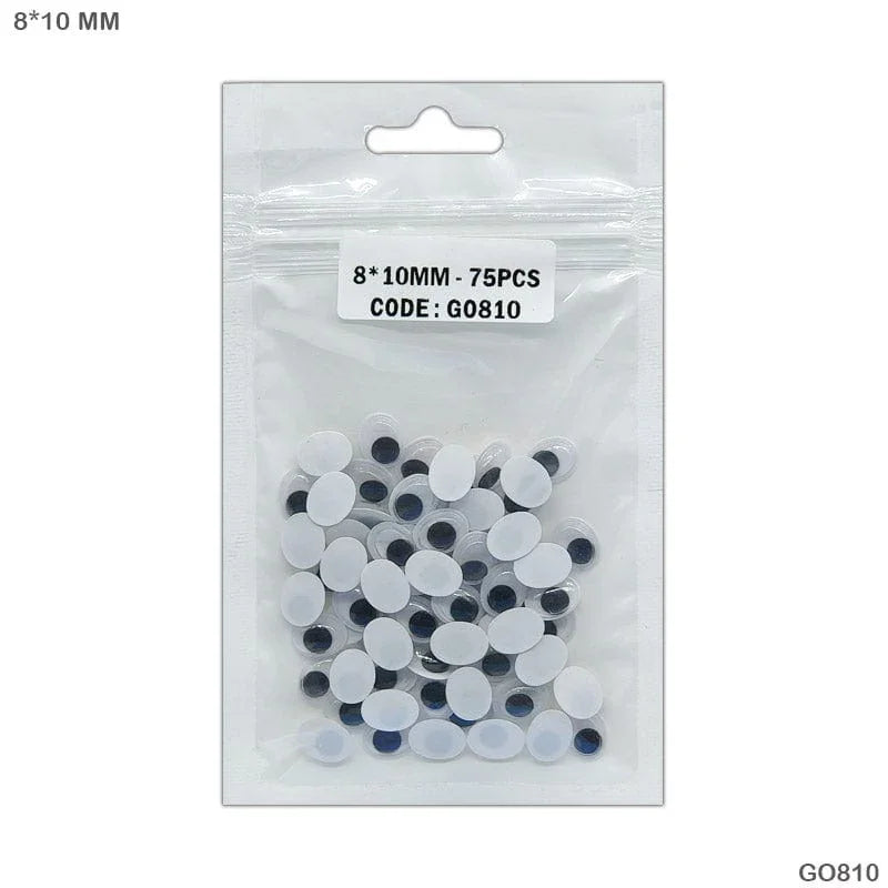 MG Traders Googly Eye Googly Eye Sp Oval 8*10 (75 Pc) (Go810)