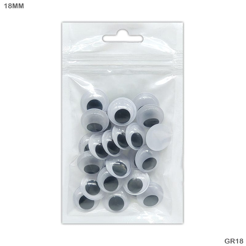 MG Traders Googly Eye Googly Eye Sp Round 18Mm (30 Pcs) (Gr18)