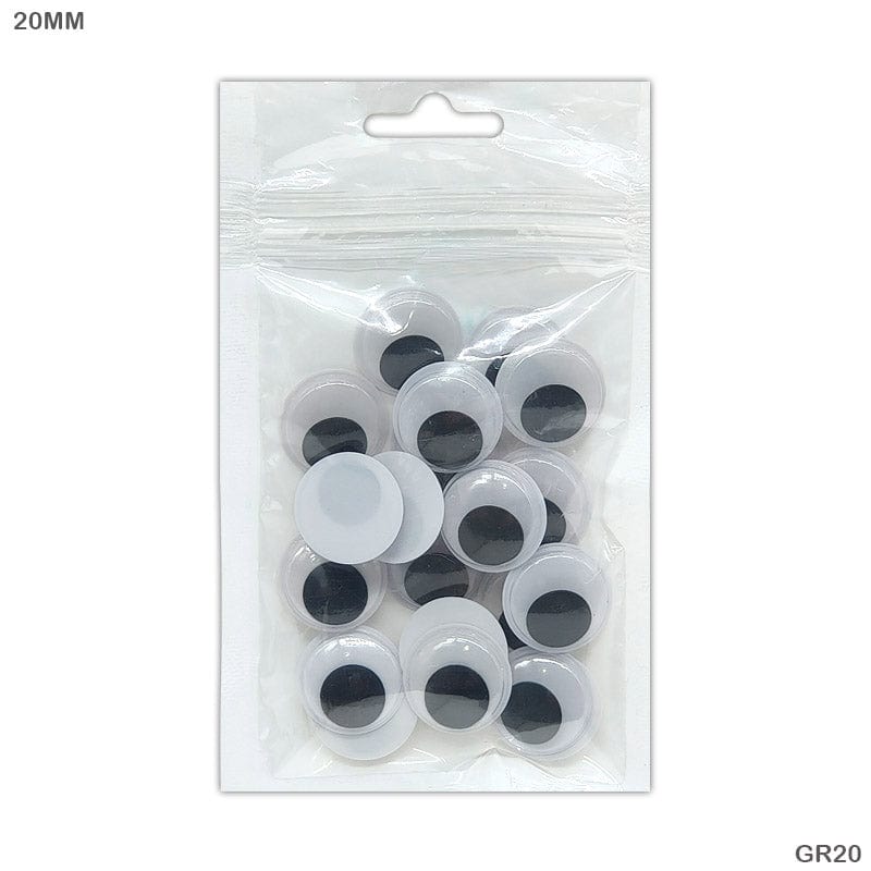 MG Traders Googly Eye Googly Eye Sp Round 20Mm (20 Pcs) (Gr20)