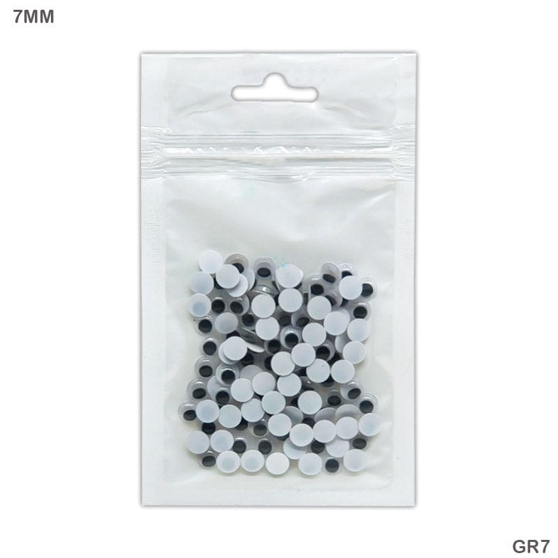 MG Traders Googly Eye Googly Eye Sp Round 7Mm (125 Pcs) (Gr7)