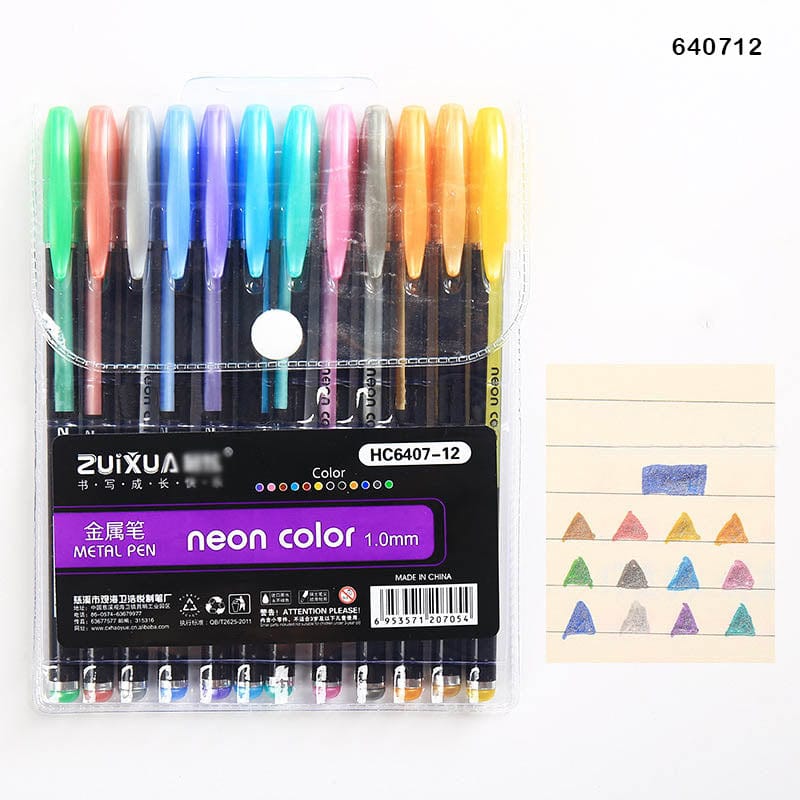 MG Traders Highlighters Hc6407-12Pc Metal Color Pen (640712)