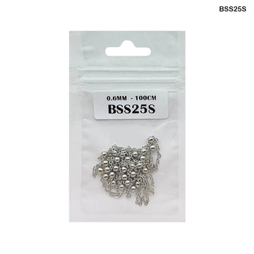 MG Traders 1 Jewellery Bss25S Chain 0.6Mm Silver 100Cm