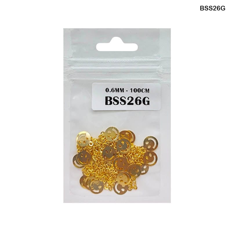 MG Traders Chains & Hooks Bss26G Chain 0.6Mm Gold 100Cm