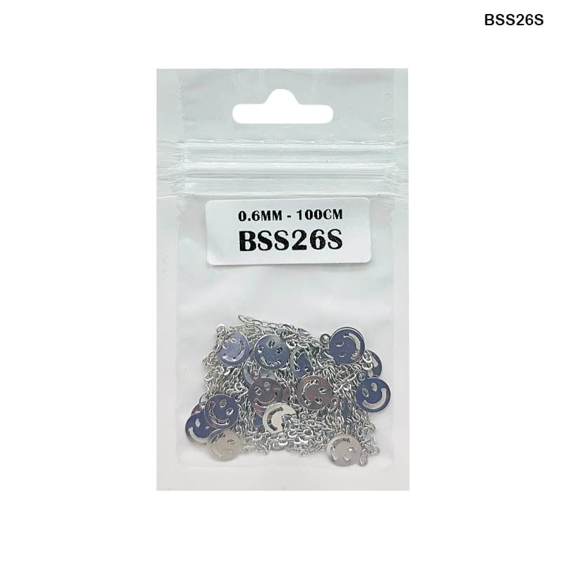 MG Traders Chains & Hooks Bss26S Chain 0.6Mm Silver 100Cm