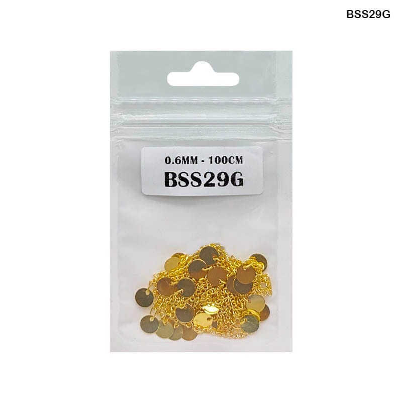 MG Traders 1 Jewellery Bss29G Chain 0.6Mm Gold 100Cm