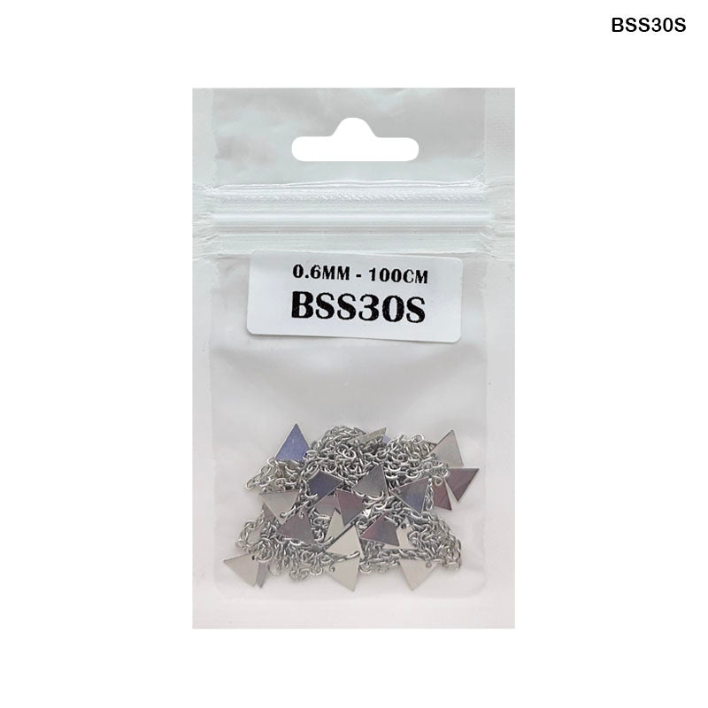 MG Traders Chains & Hooks Bss30S Chain 0.6Mm Silver 100Cm