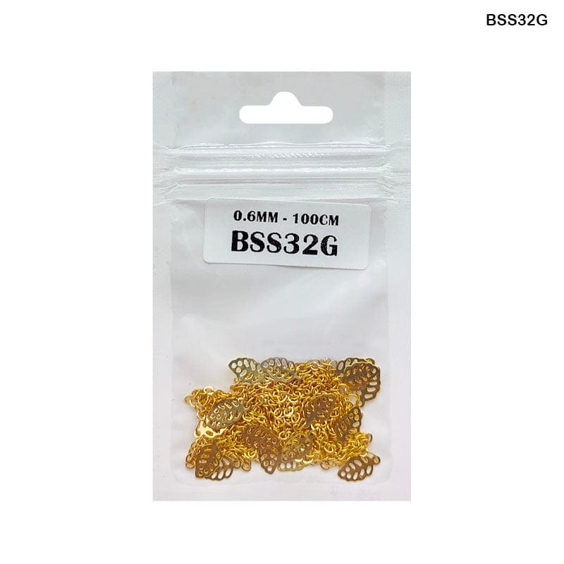 MG Traders 1 Jewellery Bss32G Chain 0.6Mm Gold 100Cm