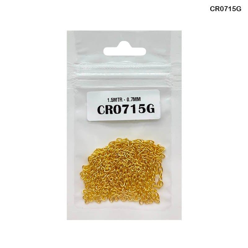 MG Traders 1 Jewellery Cr0715G Chain R 1.5Mtr Gold 0.7Mm