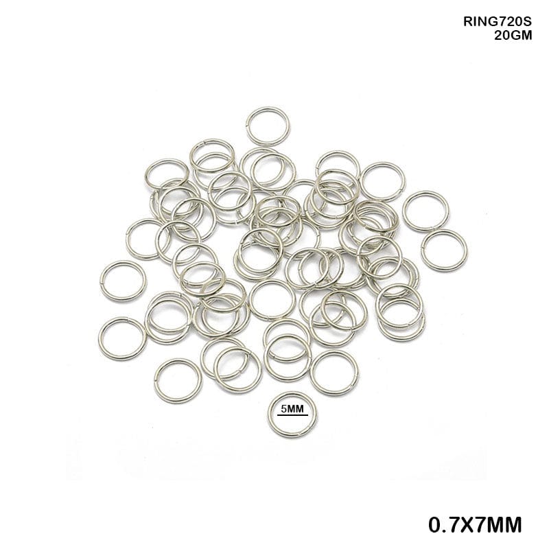 MG Traders 1 Jewellery Jump Ring 0.7X7Mm 20Gm Silver (Ring720S)