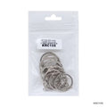 MG Traders 1 Jewellery Krc10S Key Ring With Chain 10Pc Silver 1.6X30Mm