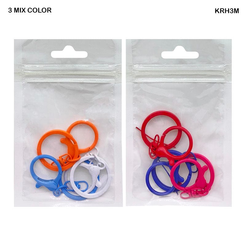 MG Traders Chains & Hooks Krh3M Key Ring With Hook 3Pc Multi 1.6X30Mm