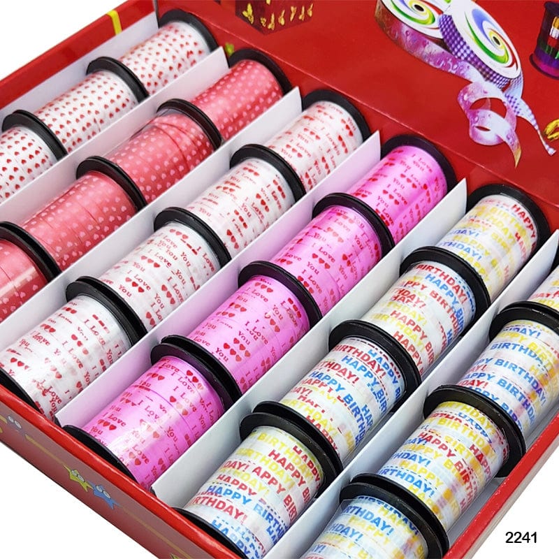 MG Traders Rope & Lace 2241 Pvc Printed Ribbon Box 24Pc 5Mmx10Mtr