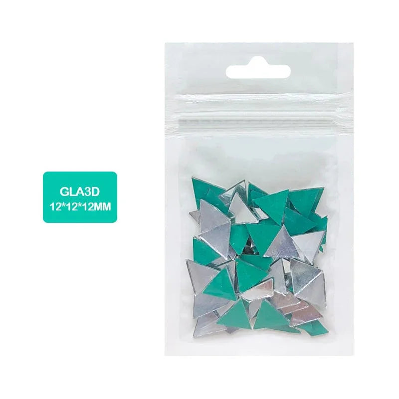 Mirror Glass 3D For Lippan Art Triangle 12x12x12Mm (25PCS)  Pack of 1