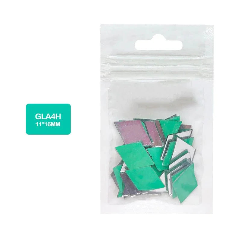 MG Traders 1 Lippan Mirror Glass Gla4H For Lippon Art Rhombus 11*18Mm