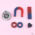 MG Traders 1 Magnet Sheet & Buttons 8017 Magnet Game With Compass 6Pcs