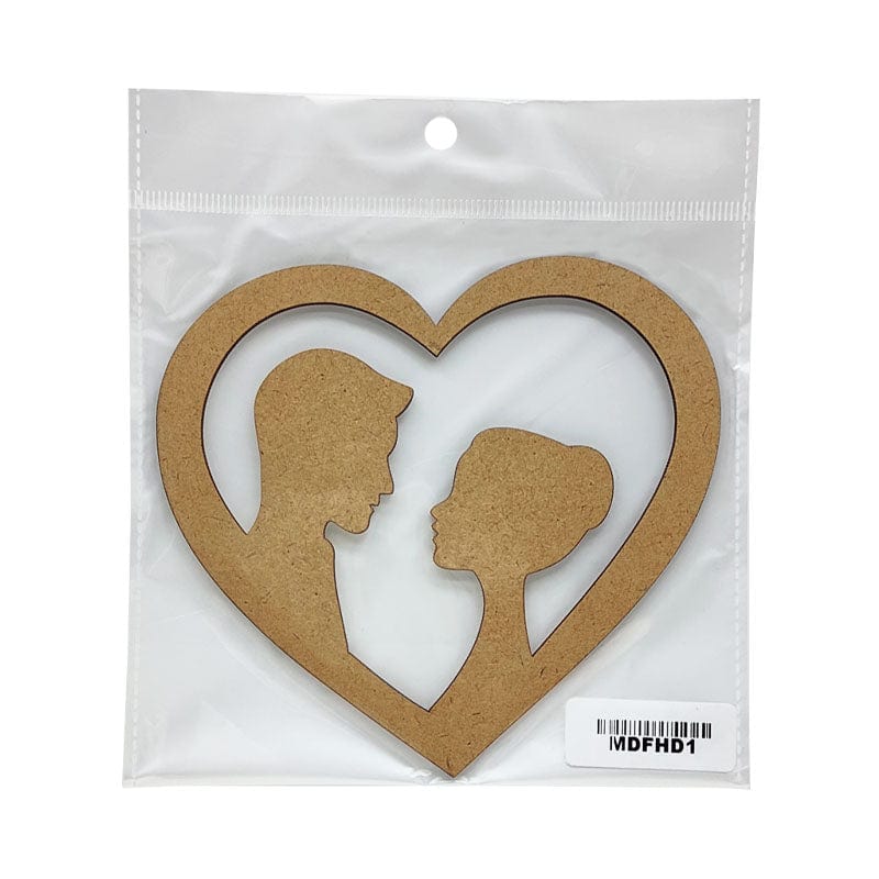 MG Traders MDF & wooden Crafts Mdf Cutout Heart Design 5 Inch (Mdfhd1)