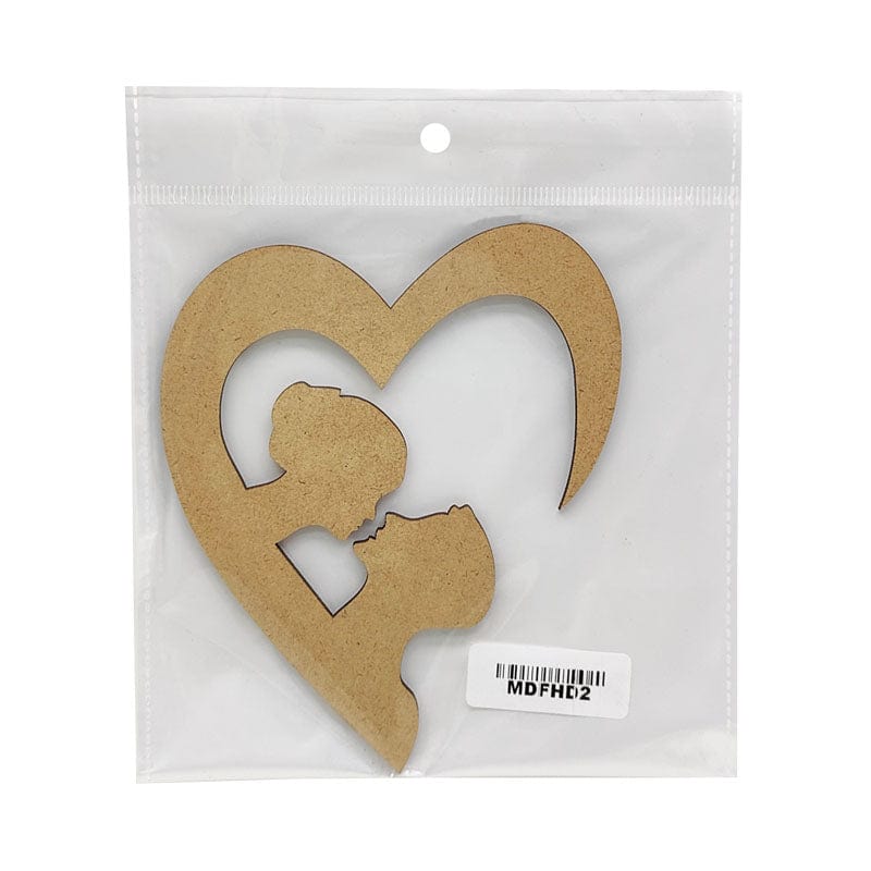 MG Traders MDF & wooden Crafts Mdf Cutout Heart Design 5 Inch (Mdfhd2)