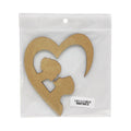 MG Traders 1 MDF Mdf Cutout Heart Design 5 Inch (Mdfhd2)