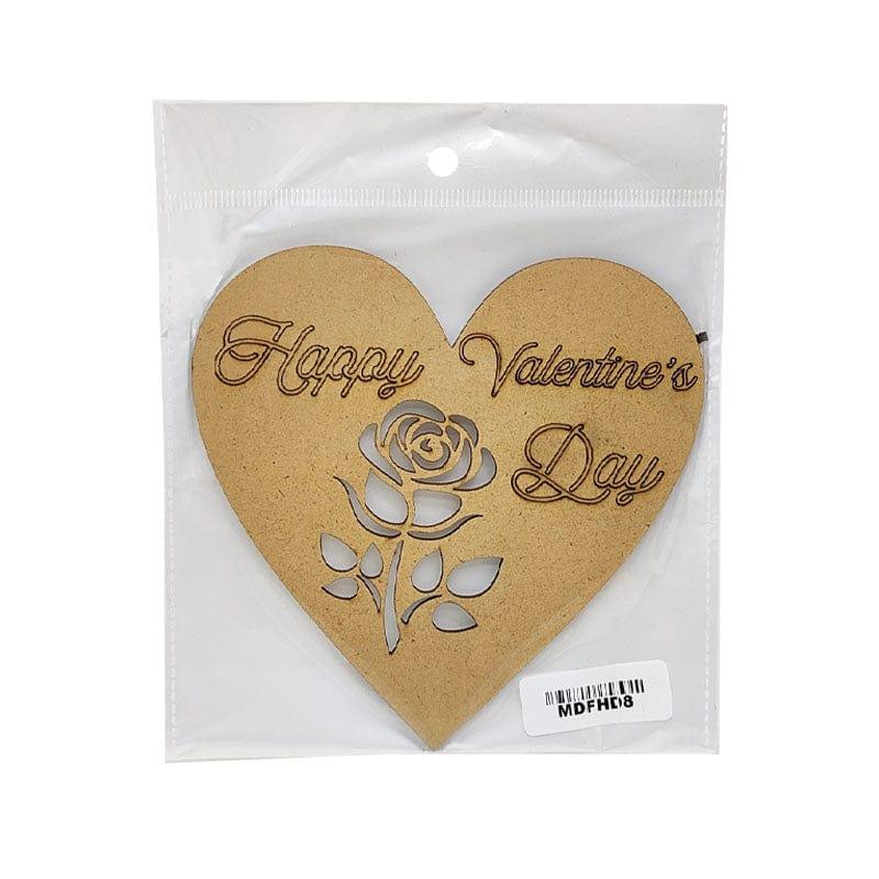 MG Traders MDF & wooden Crafts Mdf Cutout Heart Design 5 Inch (Mdfhd8)