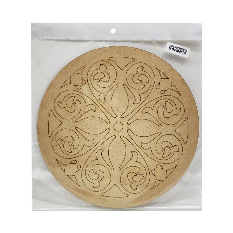 MG Traders MDF & wooden Crafts Mdf Cutout Mandala Engrave 3Mm*10Inch (Mdfmr15)